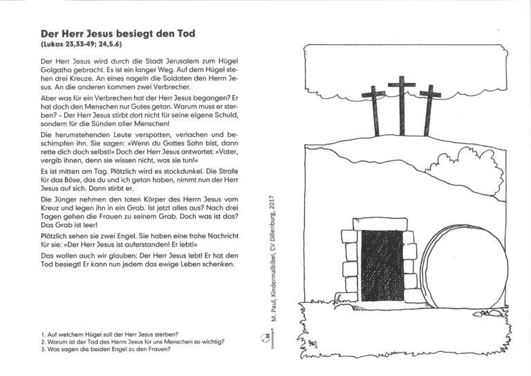 Die Ostergeschichte zum Ausmalen - Orientierung: M e.V.